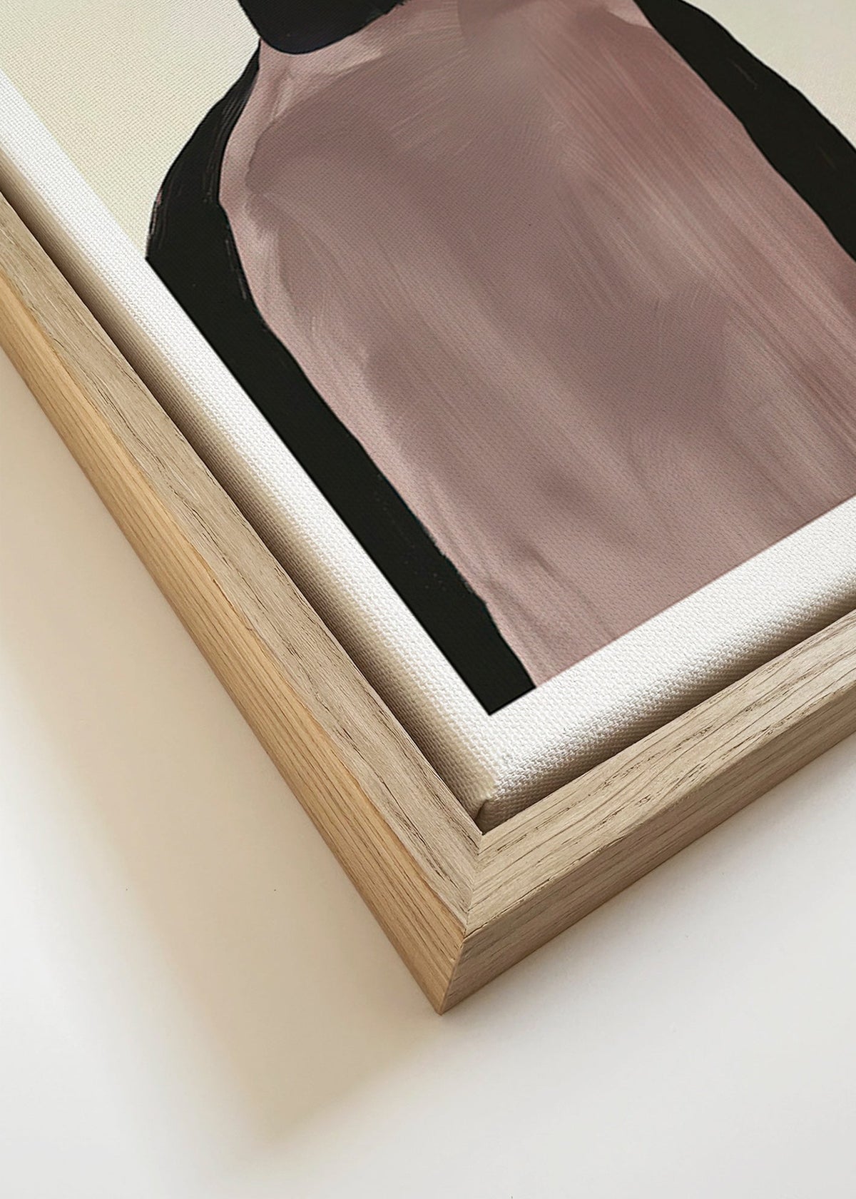 Abstrakt tavla med minimalistisk silhuett – Canvas detail