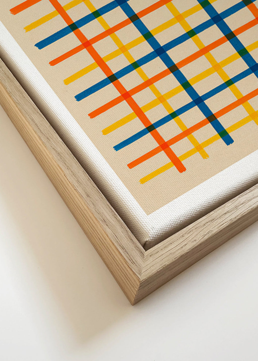 Geometrisk tavla färgrutnät – Canvas detail
