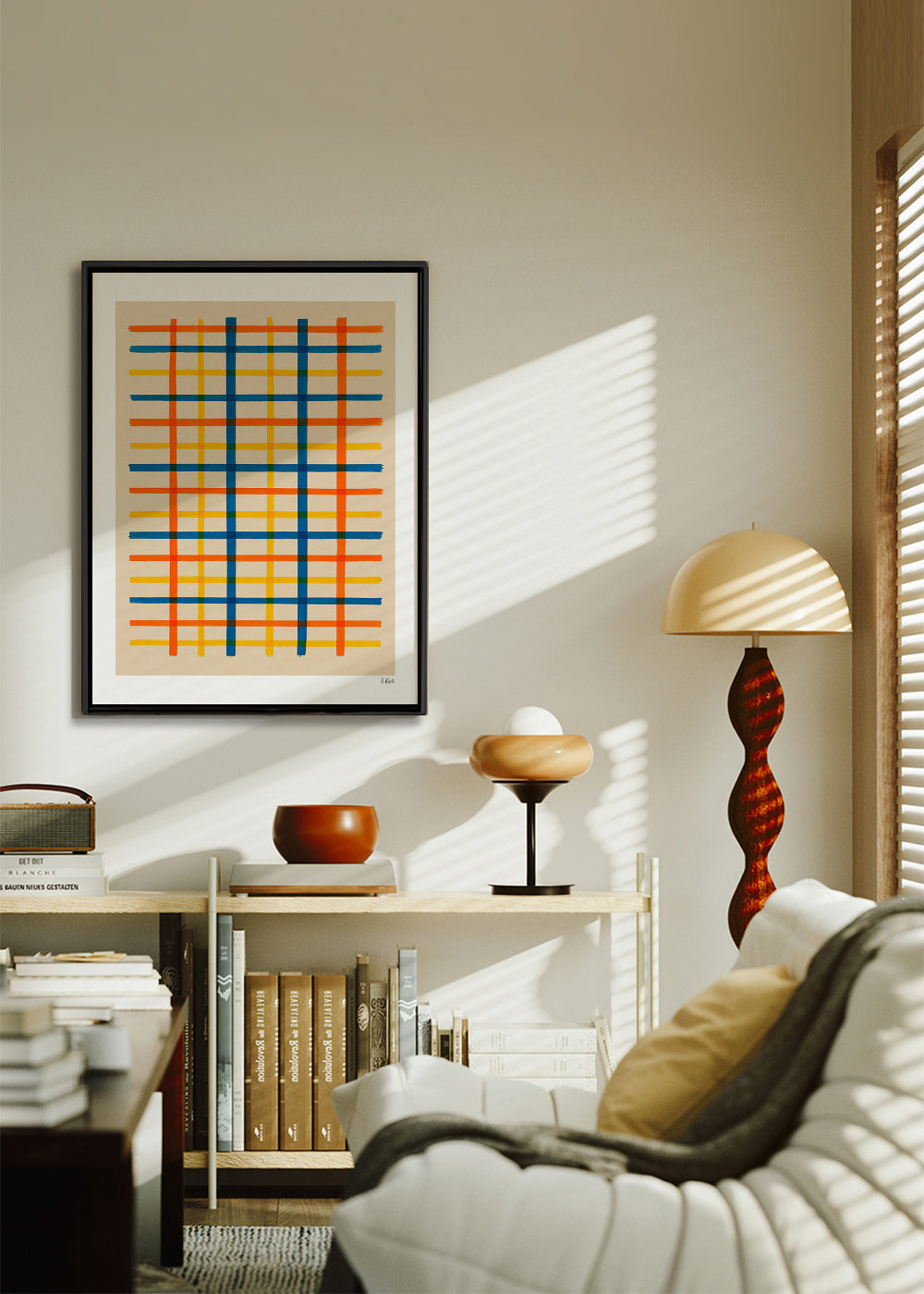 Geometrisk tavla färgrutnät – Canvas1