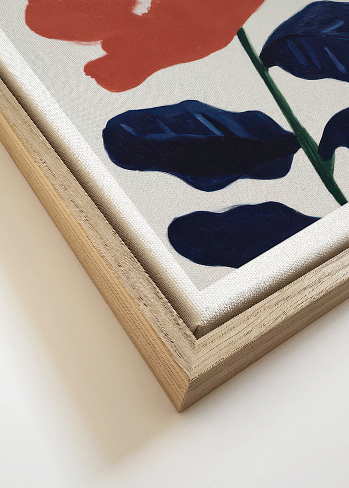 Botanisk poster korallblomma – Canvas detail