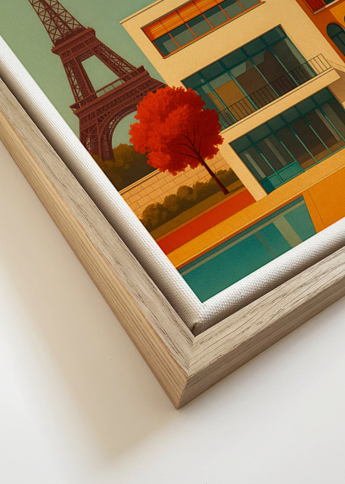 Kökskonst: modernt hus vid Eiffeltornet – Canvas detail