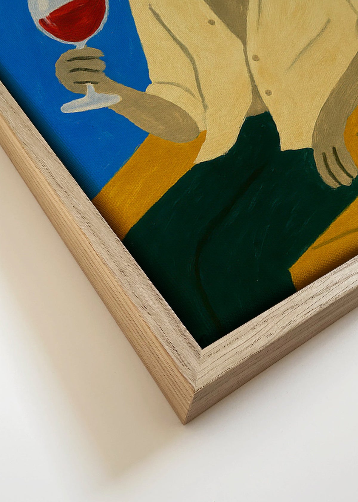 Kökskonst: galgo med vinglas – Canvas detail