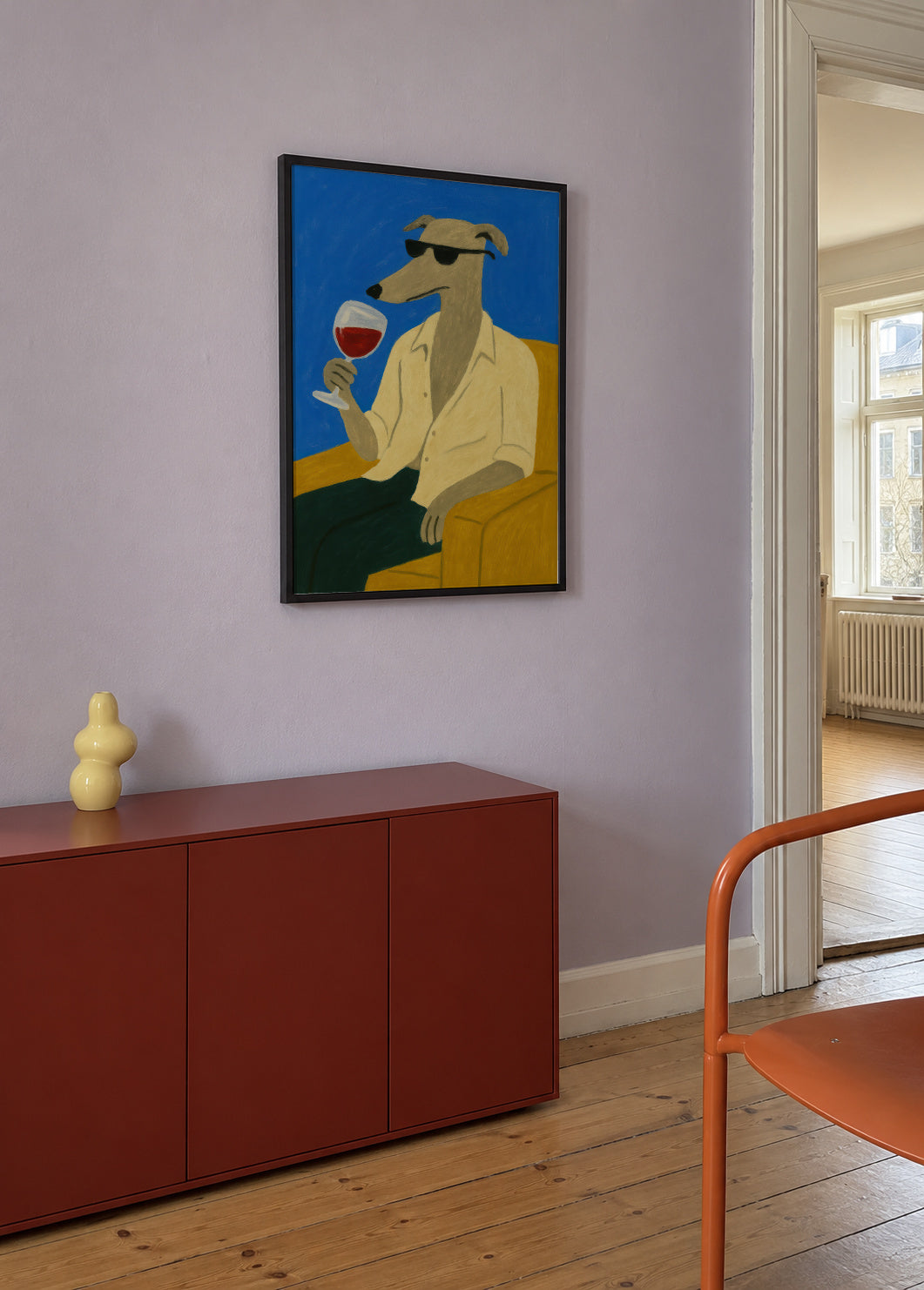 Wine Connoisseur - Framed poster in an interior