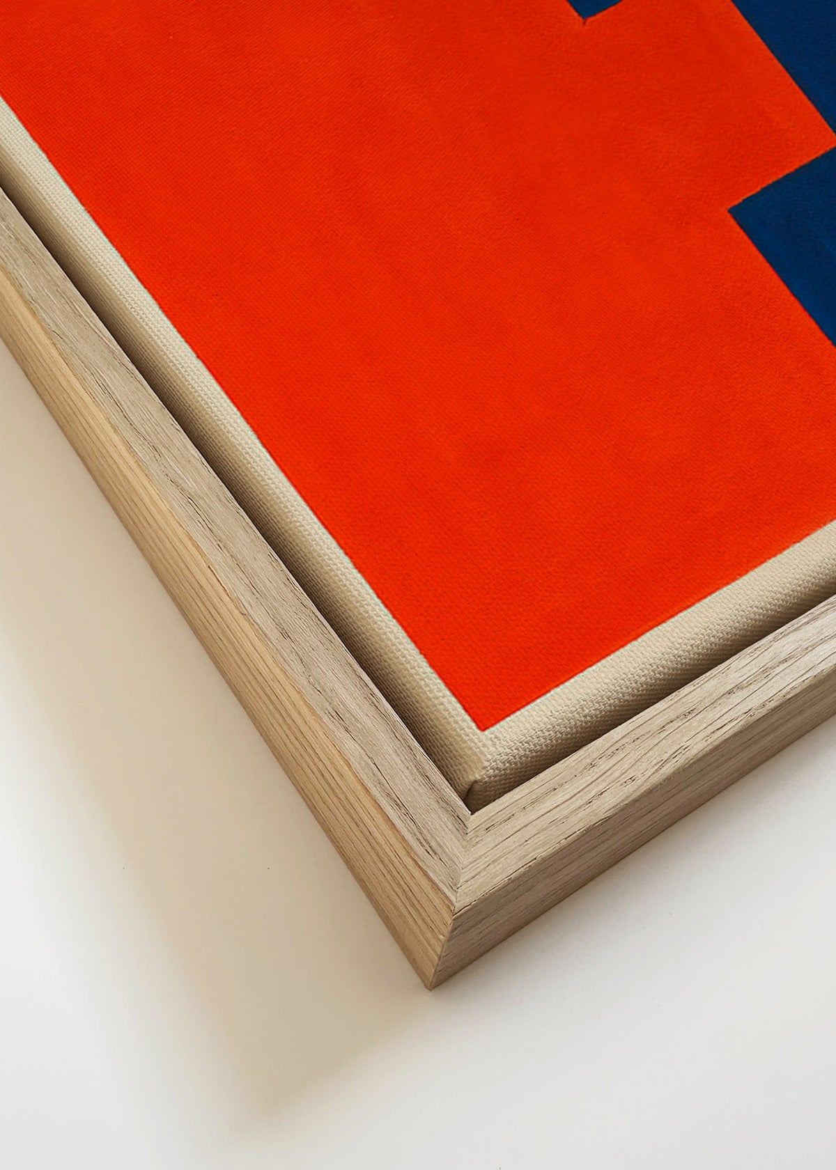 Abstrakt vertikal konst röd och blå – Canvas detail