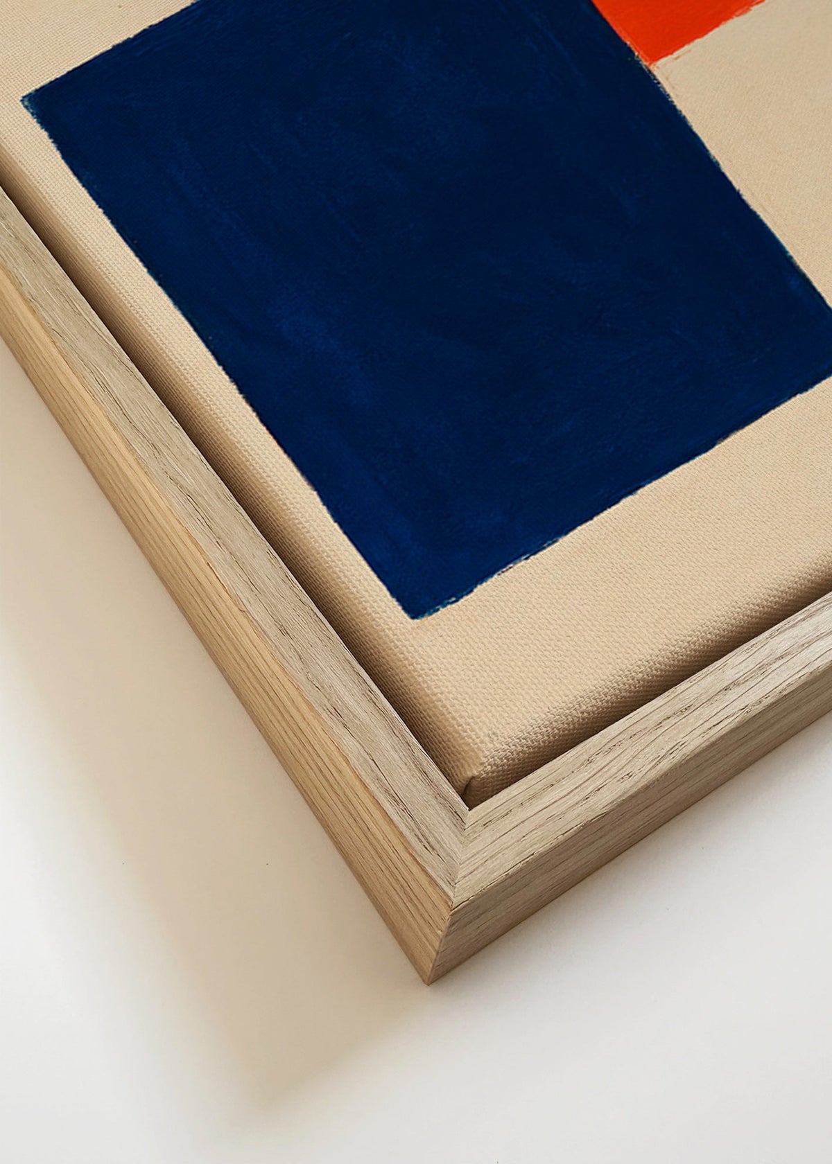 Abstrakt konst: överlappande röda och blå rektanglar – Canvas detail