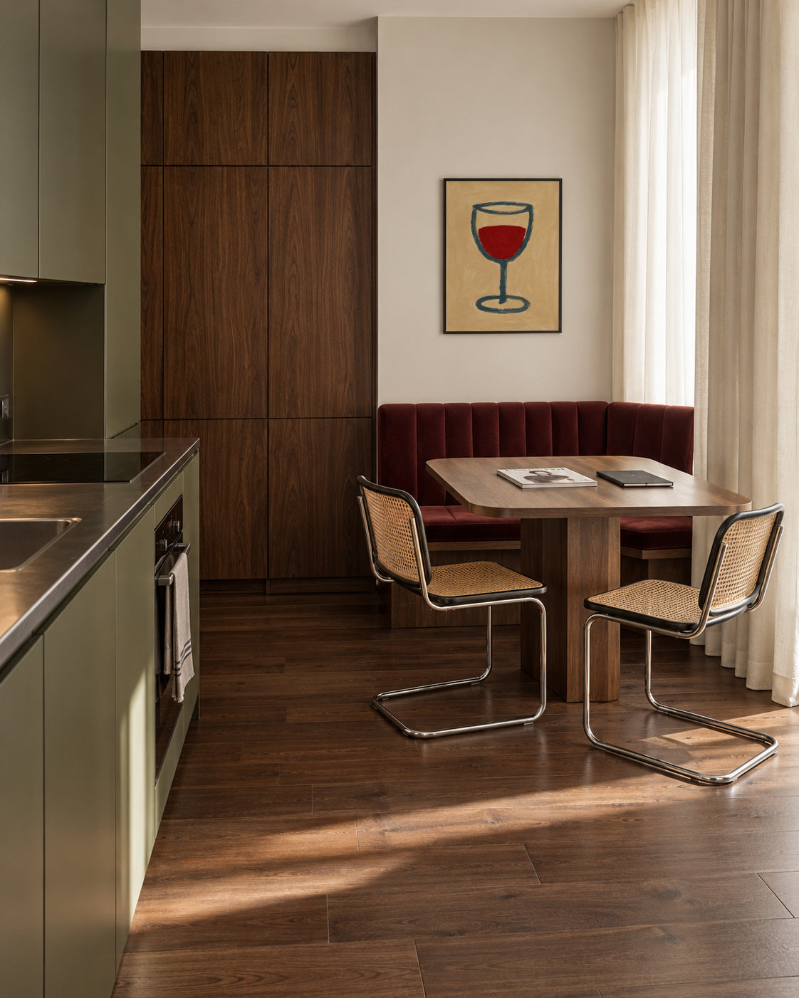 House Wine - Framed poster in an interior