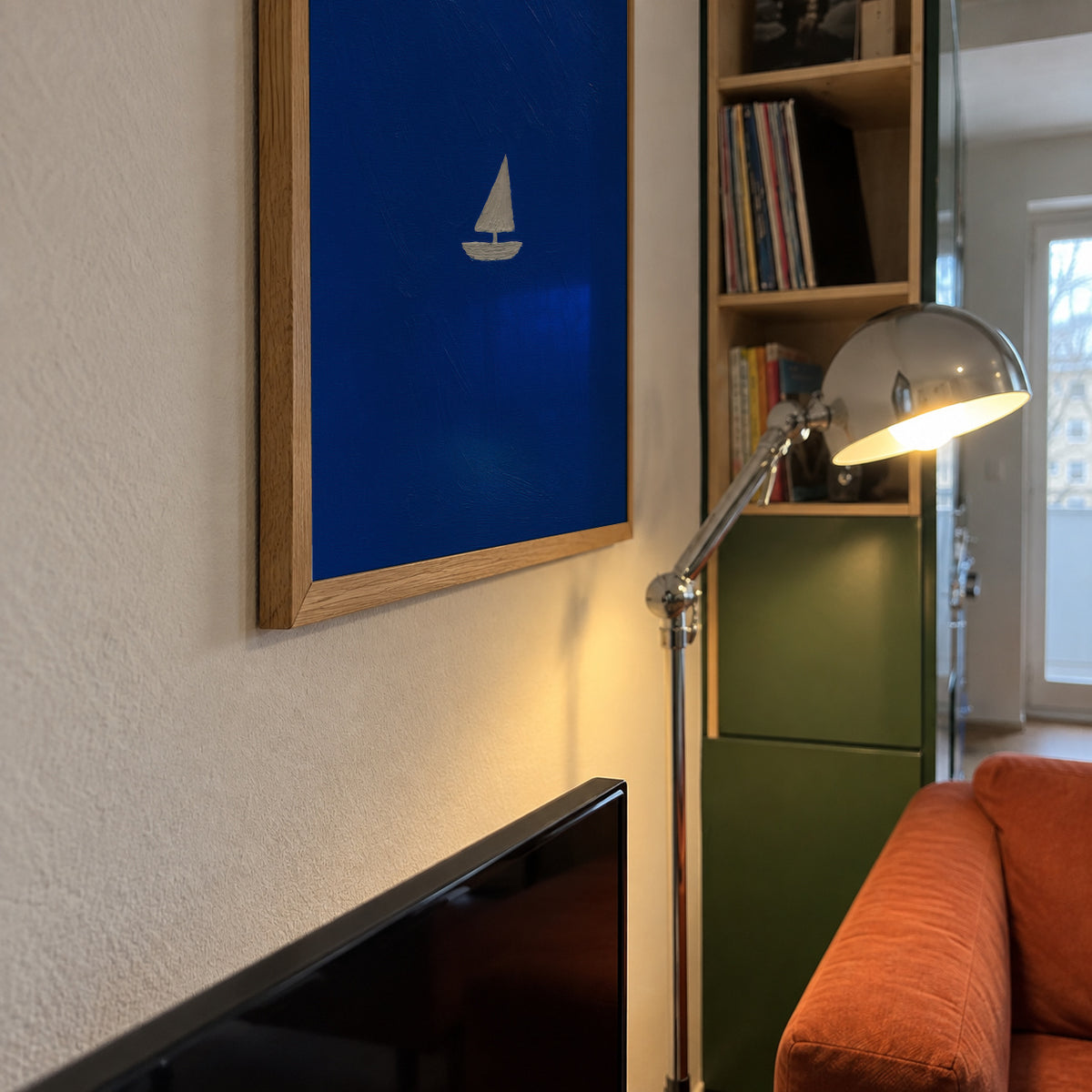 Solitary Sail - Framed poster detail