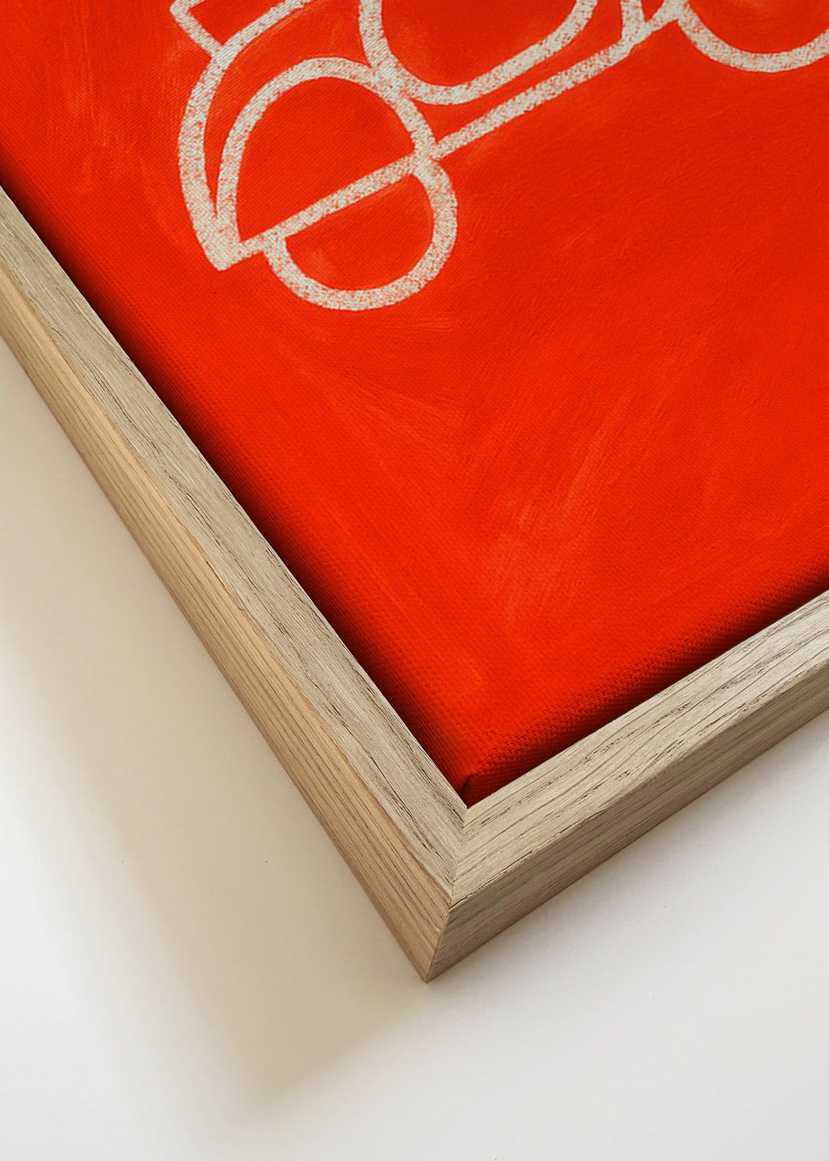 Röd scooterillustration – Canvas detail