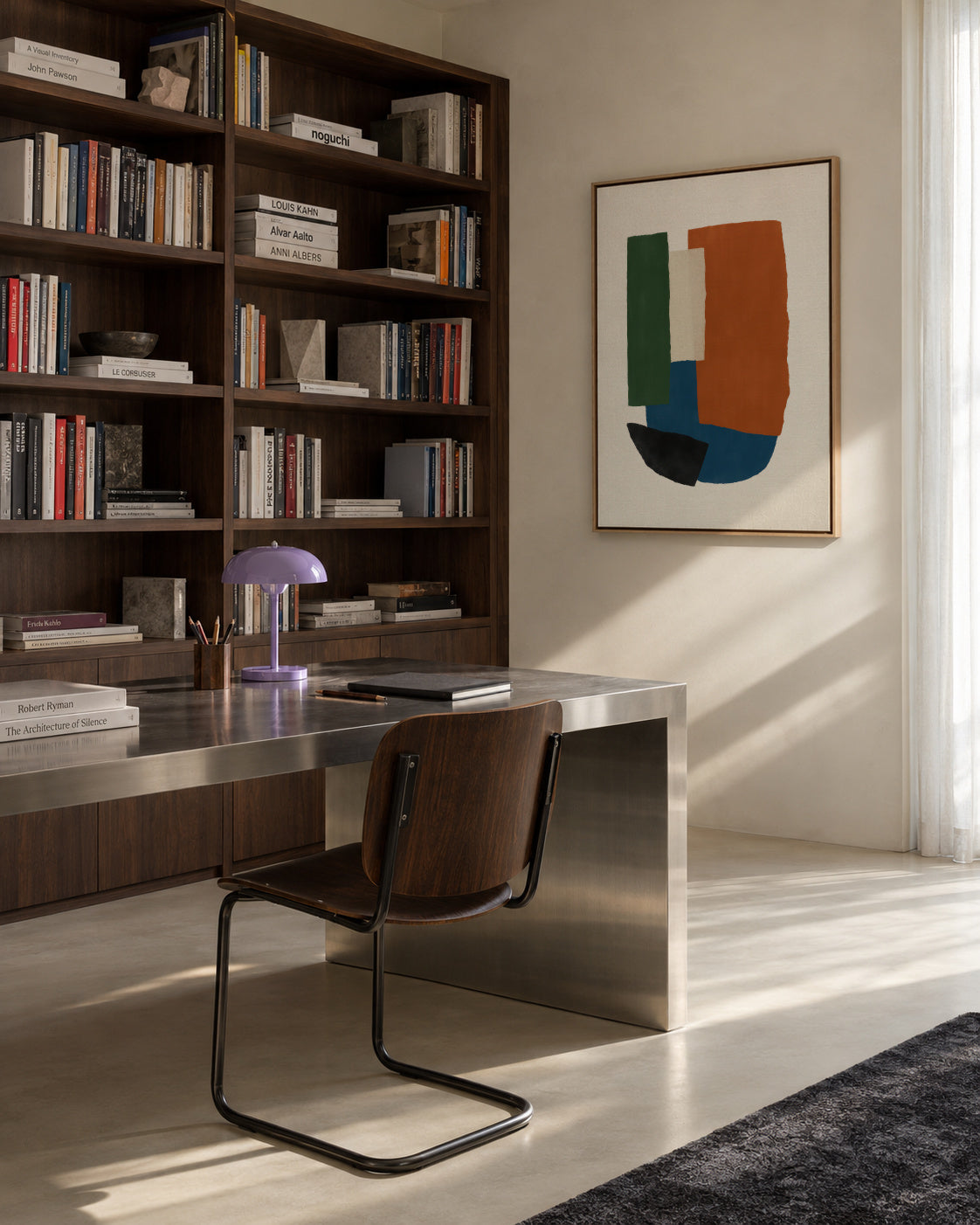 Earthy Stack - Framed canvas in an interior