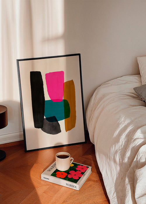 Abstrakt verk med magenta inslag – Product1
