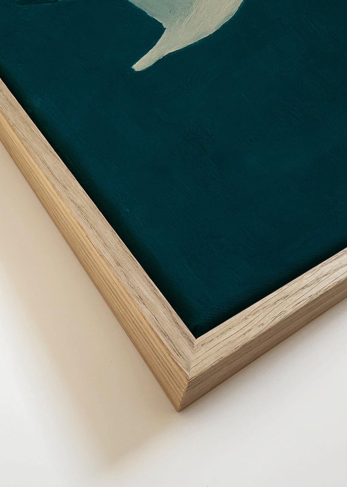 Måskonst: fågel över djupblått hav – Canvas detail