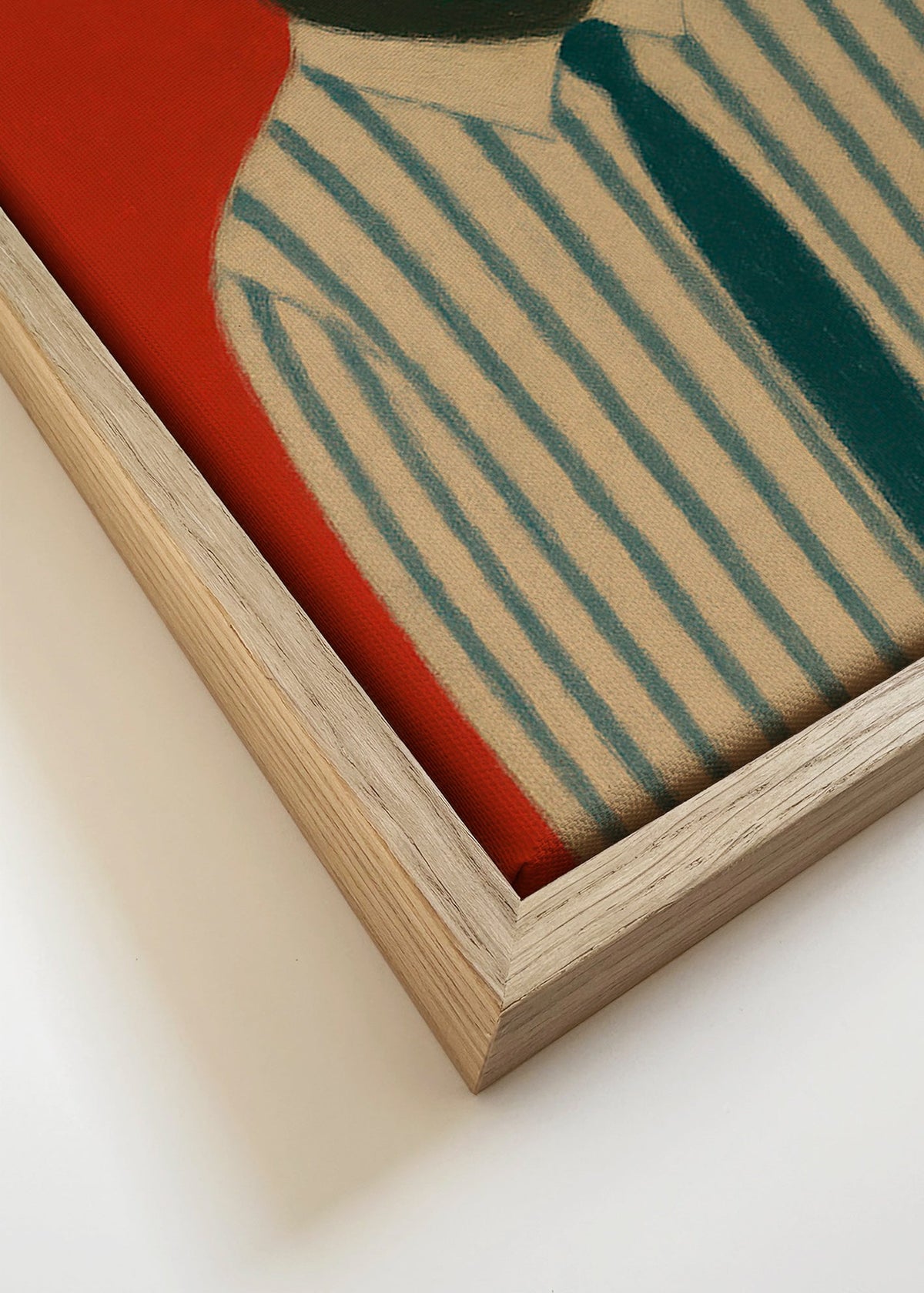 Konstverk: Apa med randig slips – Canvas detail
