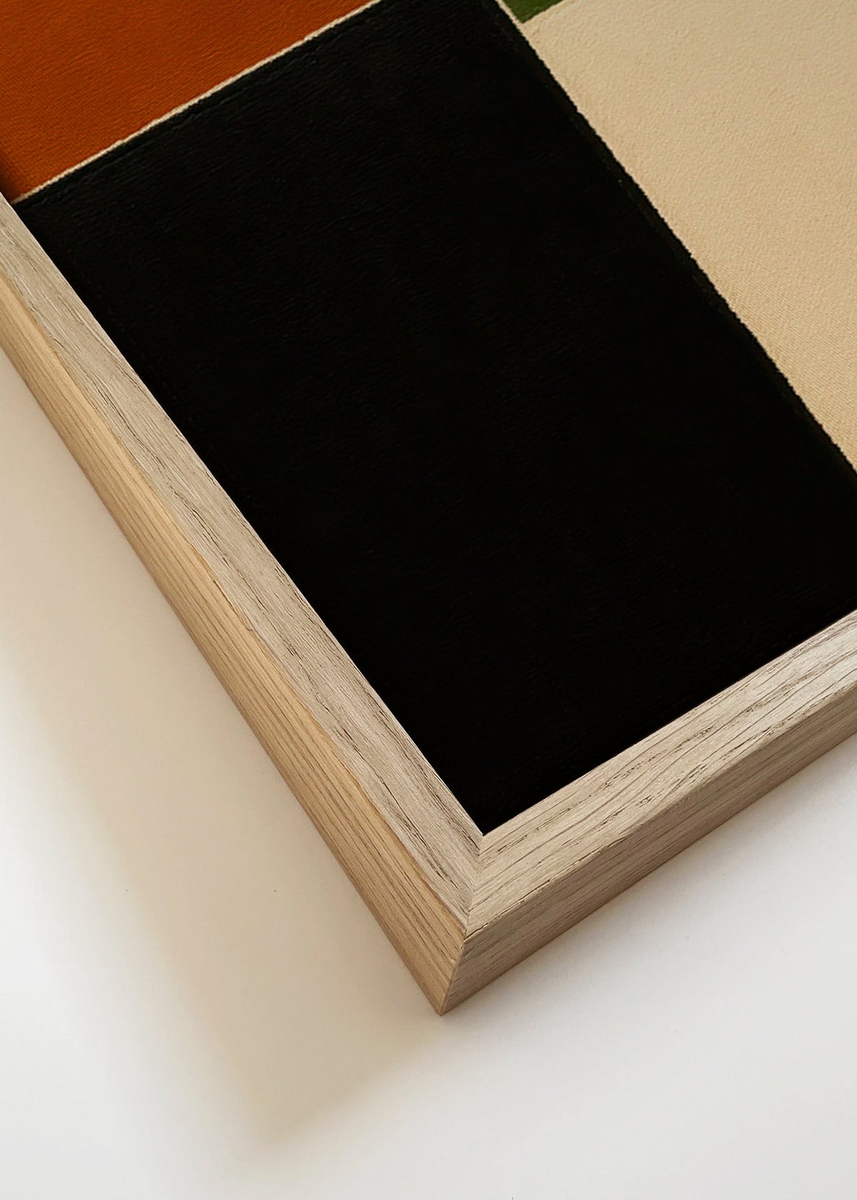 Geometrisk tavla jordtoner – Canvas detail