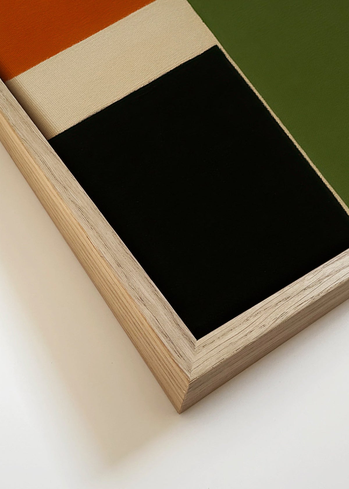 Geometrisk poster med vertikala färgblock – Canvas detail