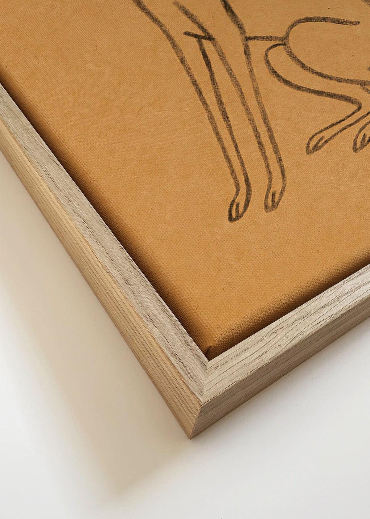 Galgo-silhuett linjeteckning – Canvas detail