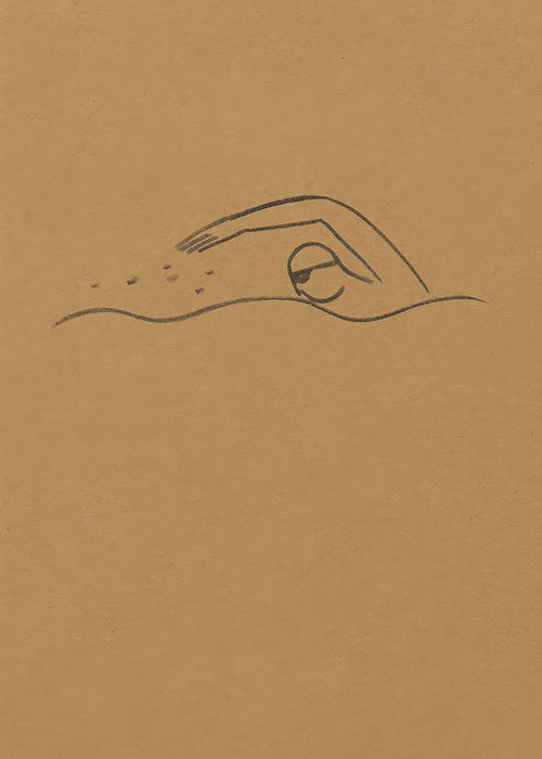 Minimalistisk simmare på kraftpapper