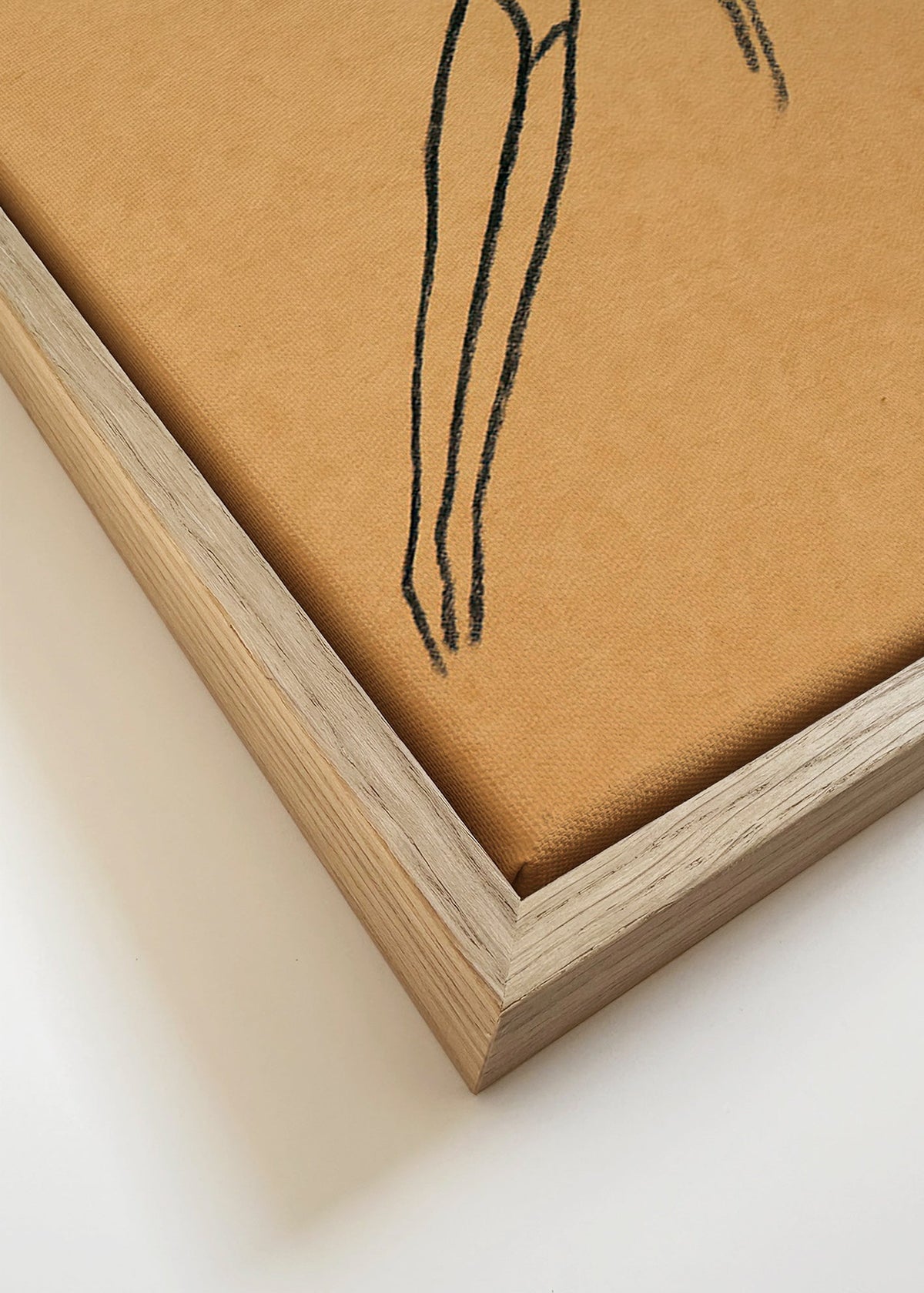 Illustration av figur i upphängning – Canvas detail