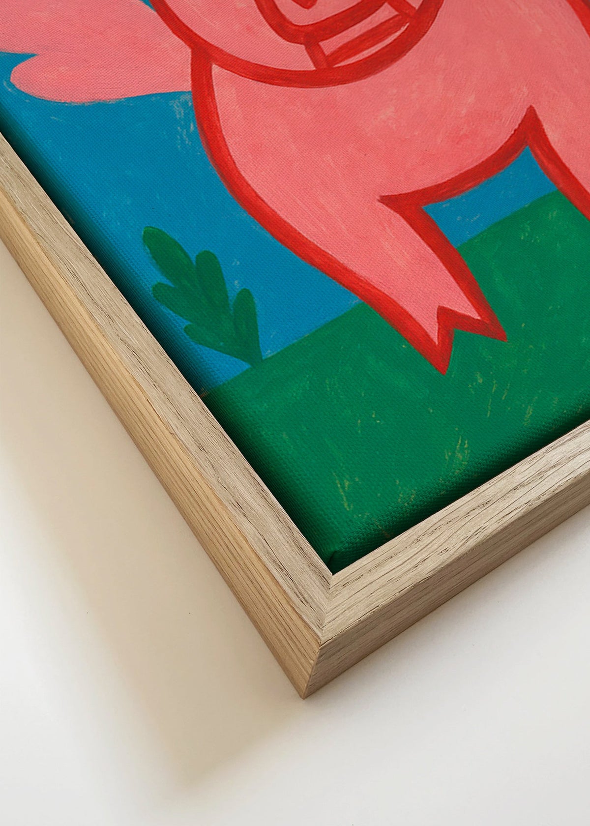 Konstverk flygande gris lekfull illustration – Canvas detail