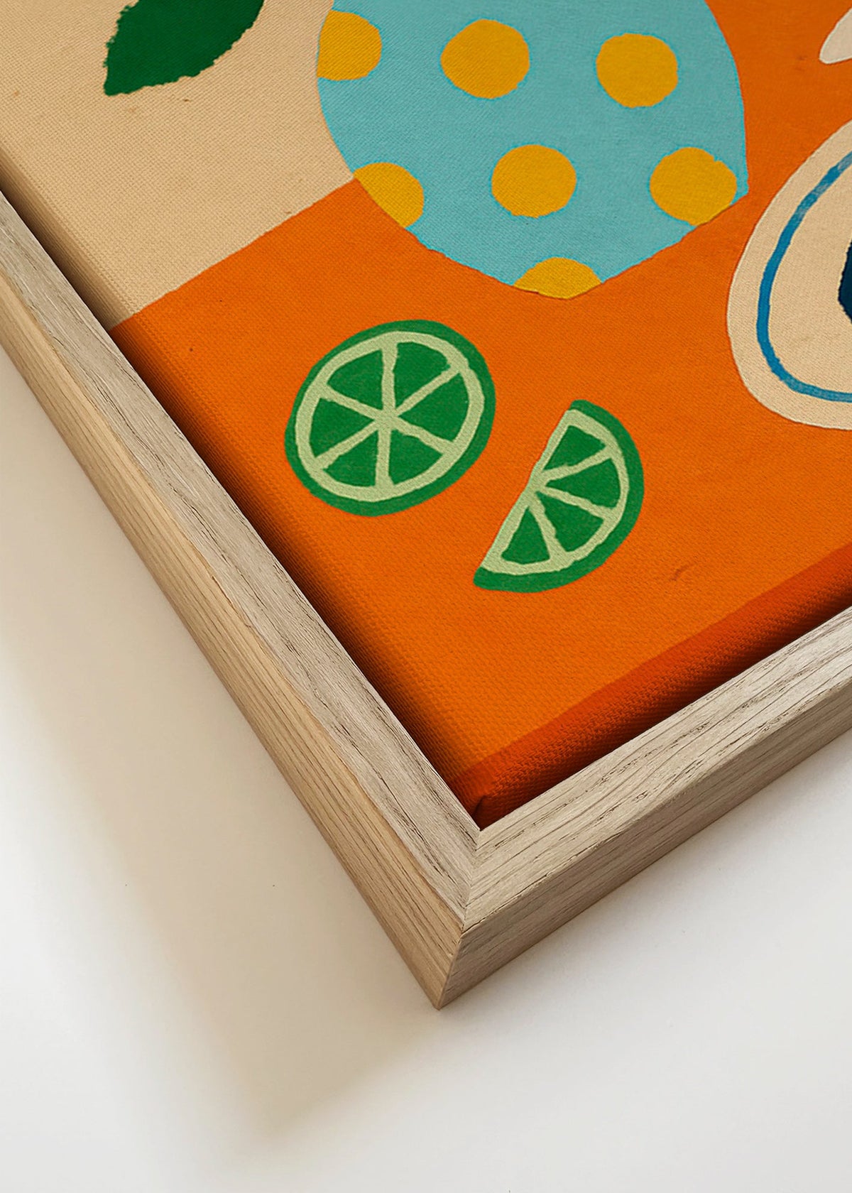 Kökskonst med blomsterstilleben – Canvas detail