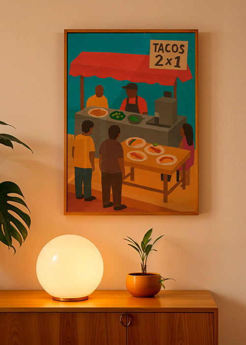 Kökskonst med illustrerad tacos-vagn – Product1