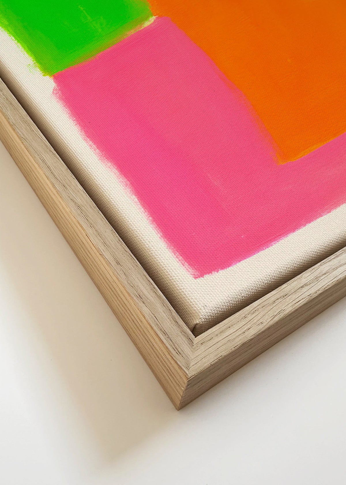 Abstrakt måleri med levande färgblock – Canvas detail