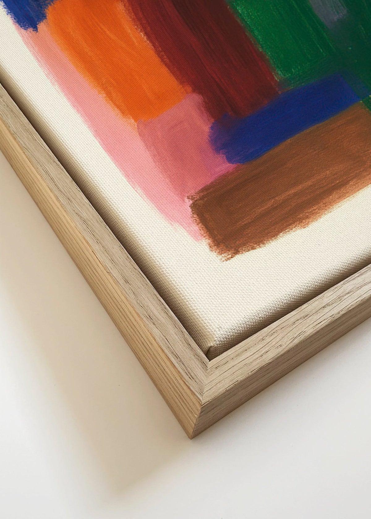 Abstrakt konst med färgstarka penseldrag – Canvas detail