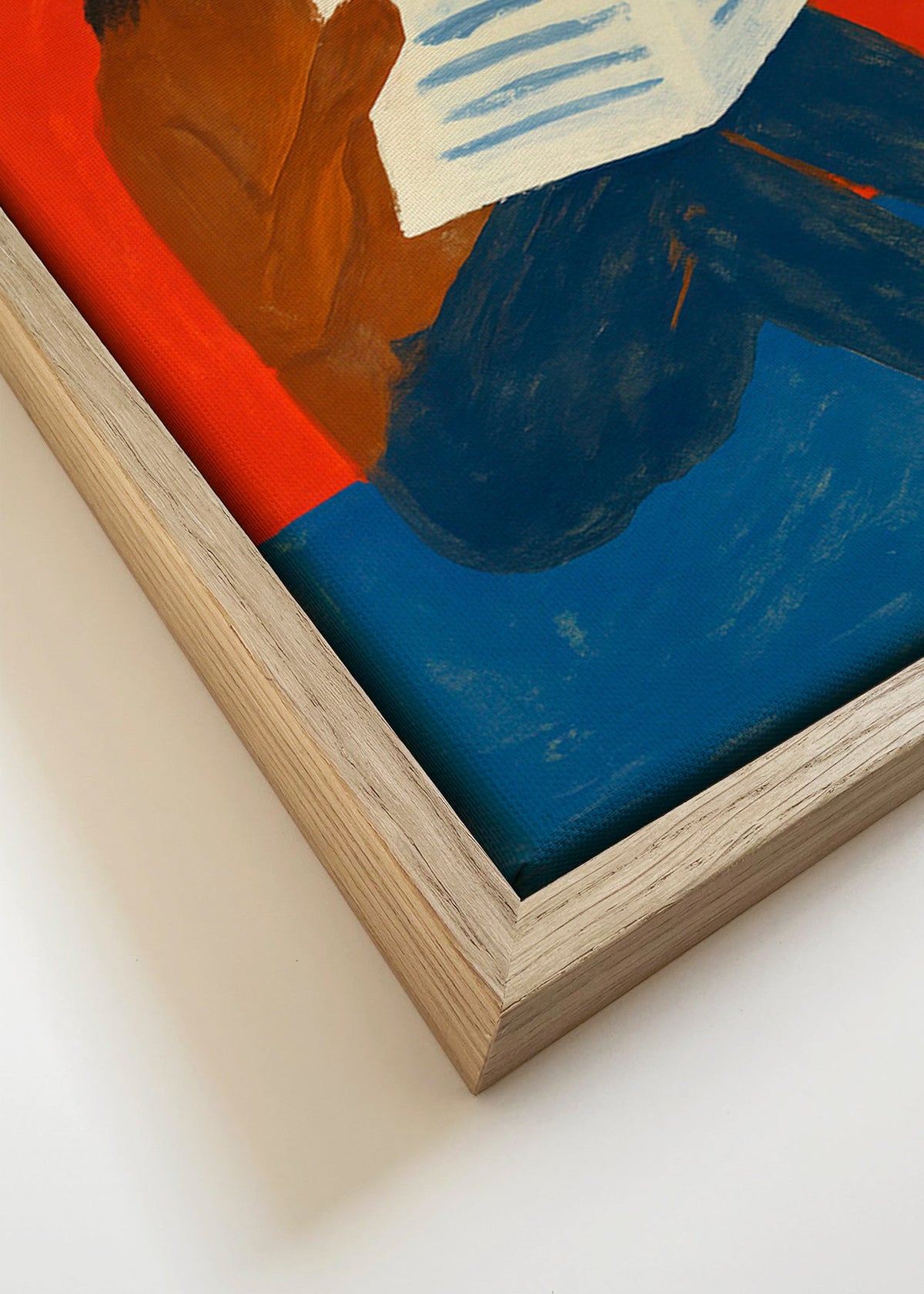 Tavla med häst som läser tidning – Canvas detail