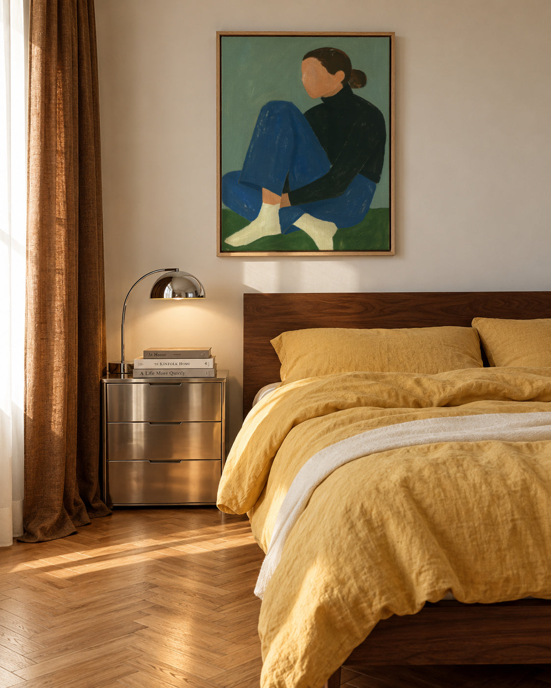 Blue Serenity - Framed canvas in an interior