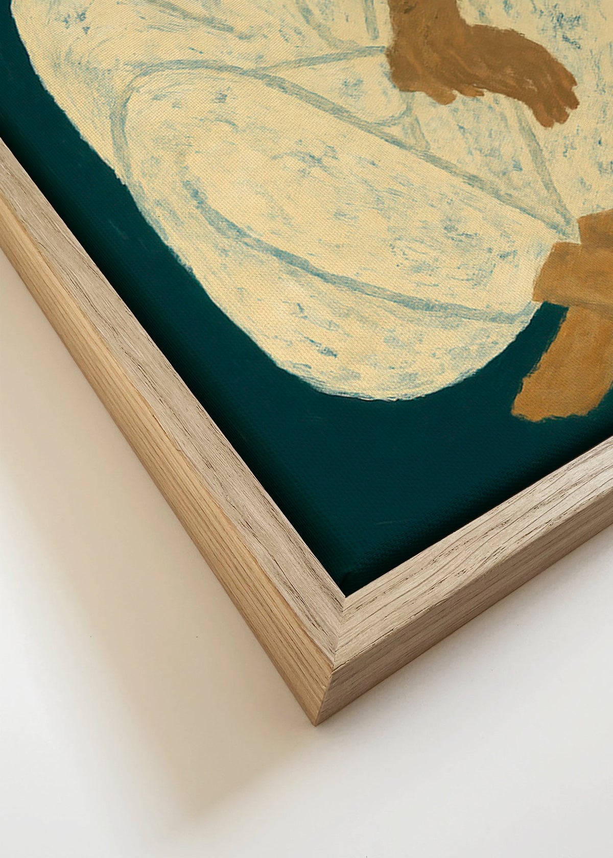 Illustration av sittande figur i avslappnad pose – Canvas detail