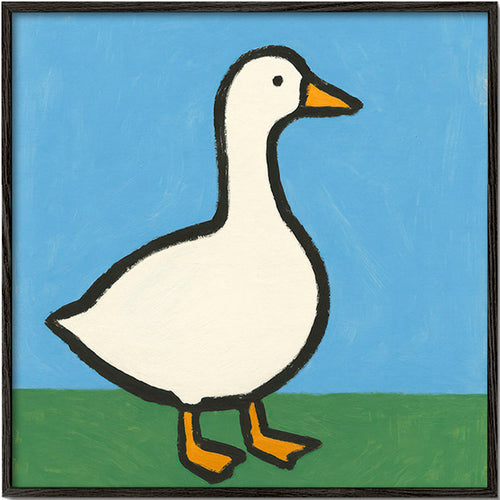 Gåsillustration – Black Frame