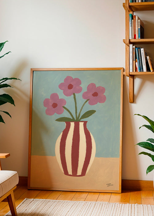 Botanisk poster med vas och blommor – Product1