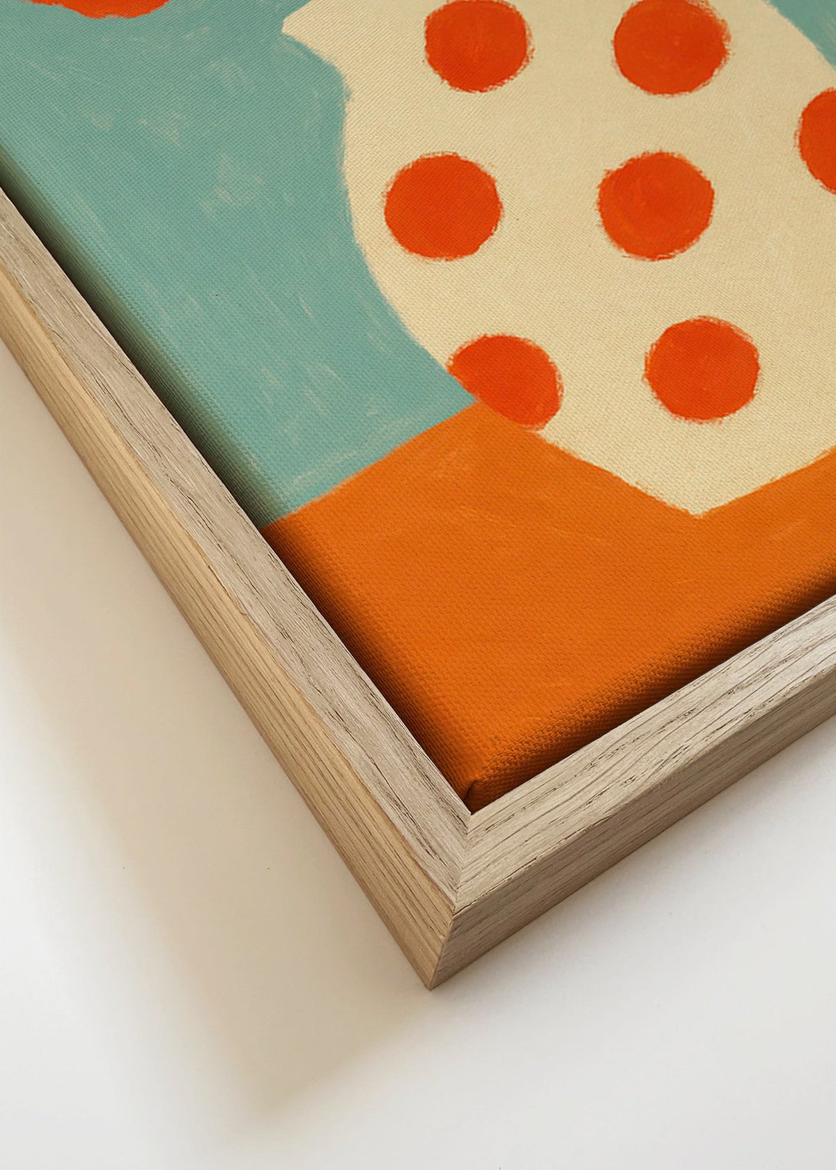 Botanisk plansch med röd prickvas – Canvas detail