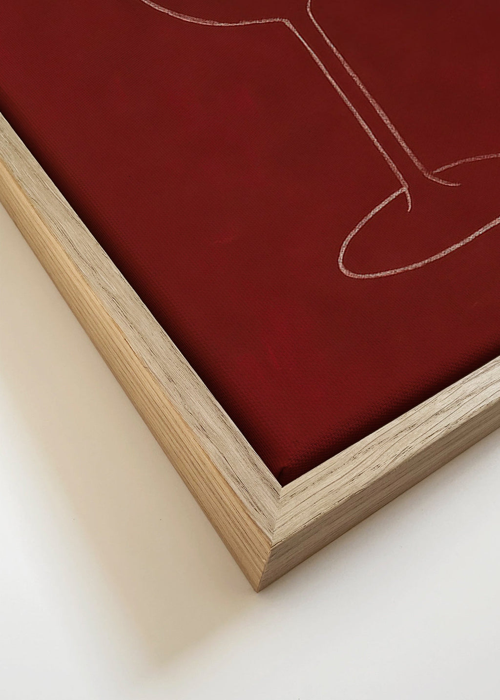 Kökskonst: vinglassets siluett – Canvas detail