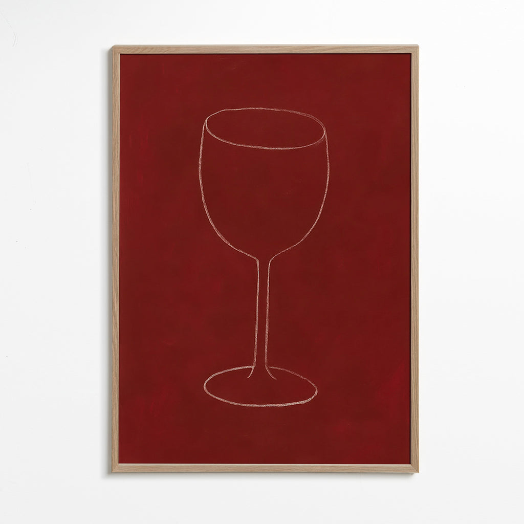 Kökskonst: vinglassets siluett – Oak Frame