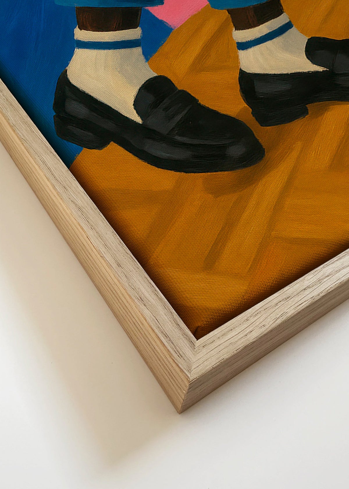 Loafers-illustration med randiga strumpor – Canvas detail