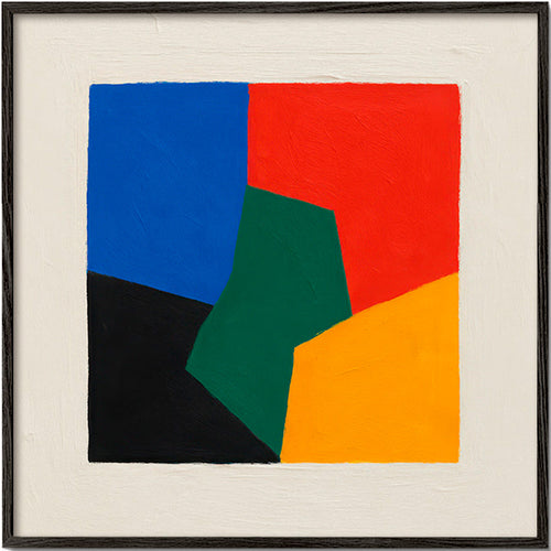 Geometrisk poster färgblock – Black Frame