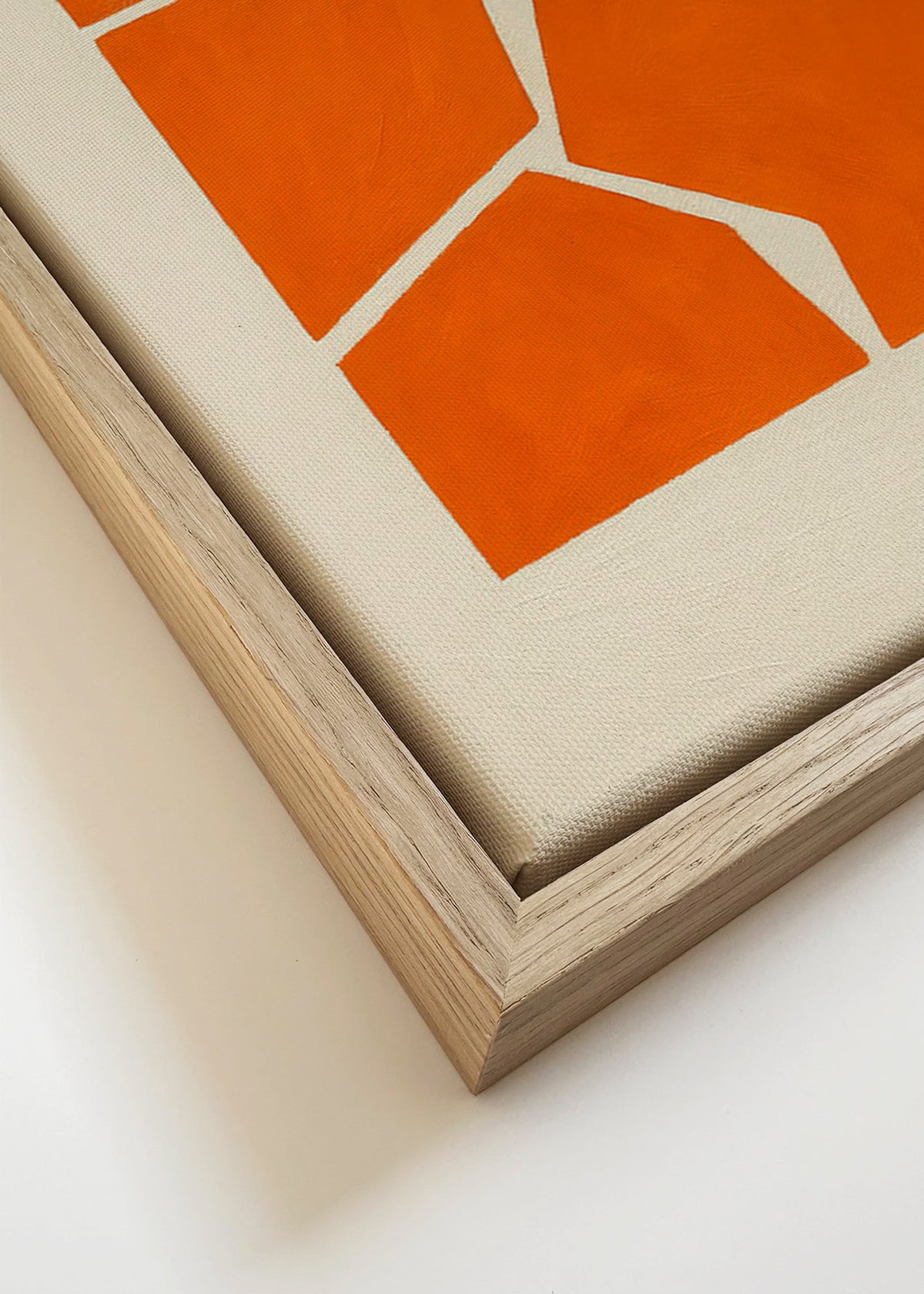 Geometrisk poster terrakottafragment – Canvas detail