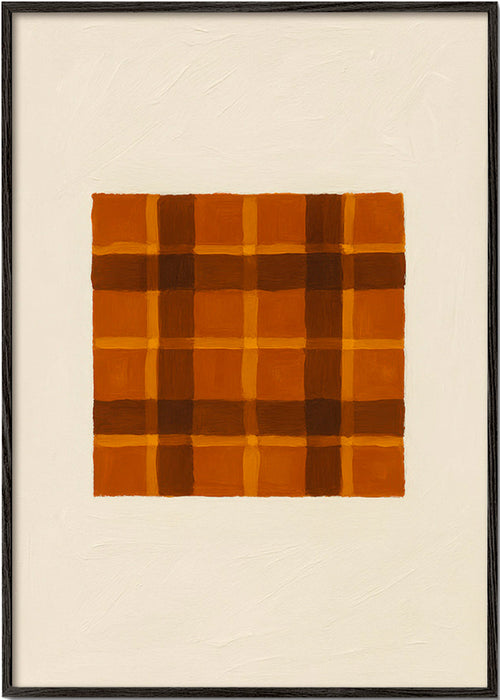 Geometriskt ockergallerverk – Black Frame