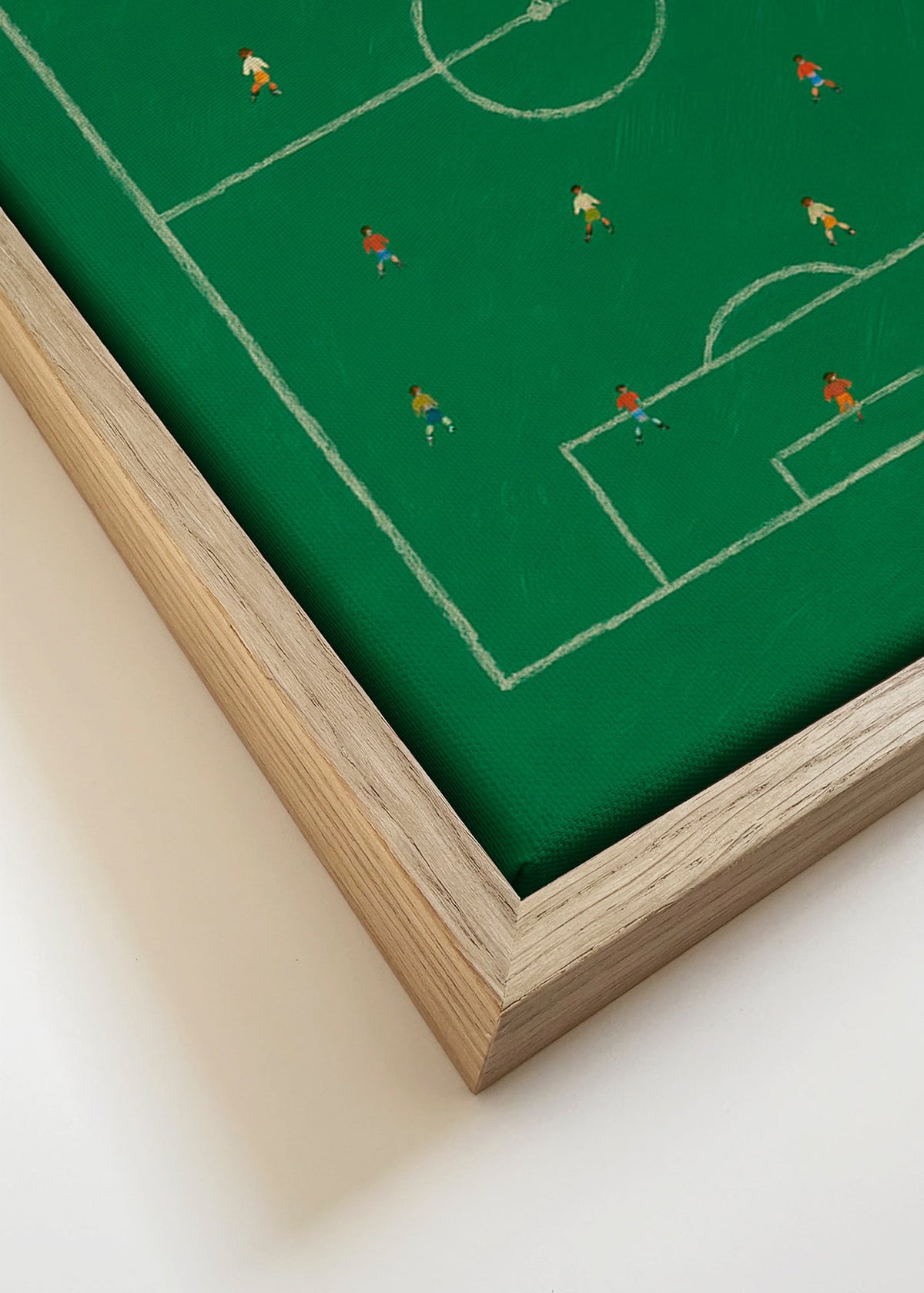 Sportkonst: illustrerat fotbollsplan – Canvas detail