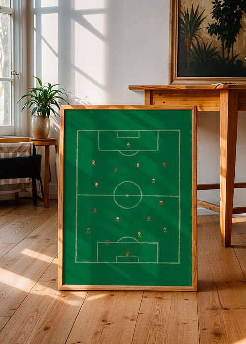 Sportkonst: illustrerat fotbollsplan – Product1