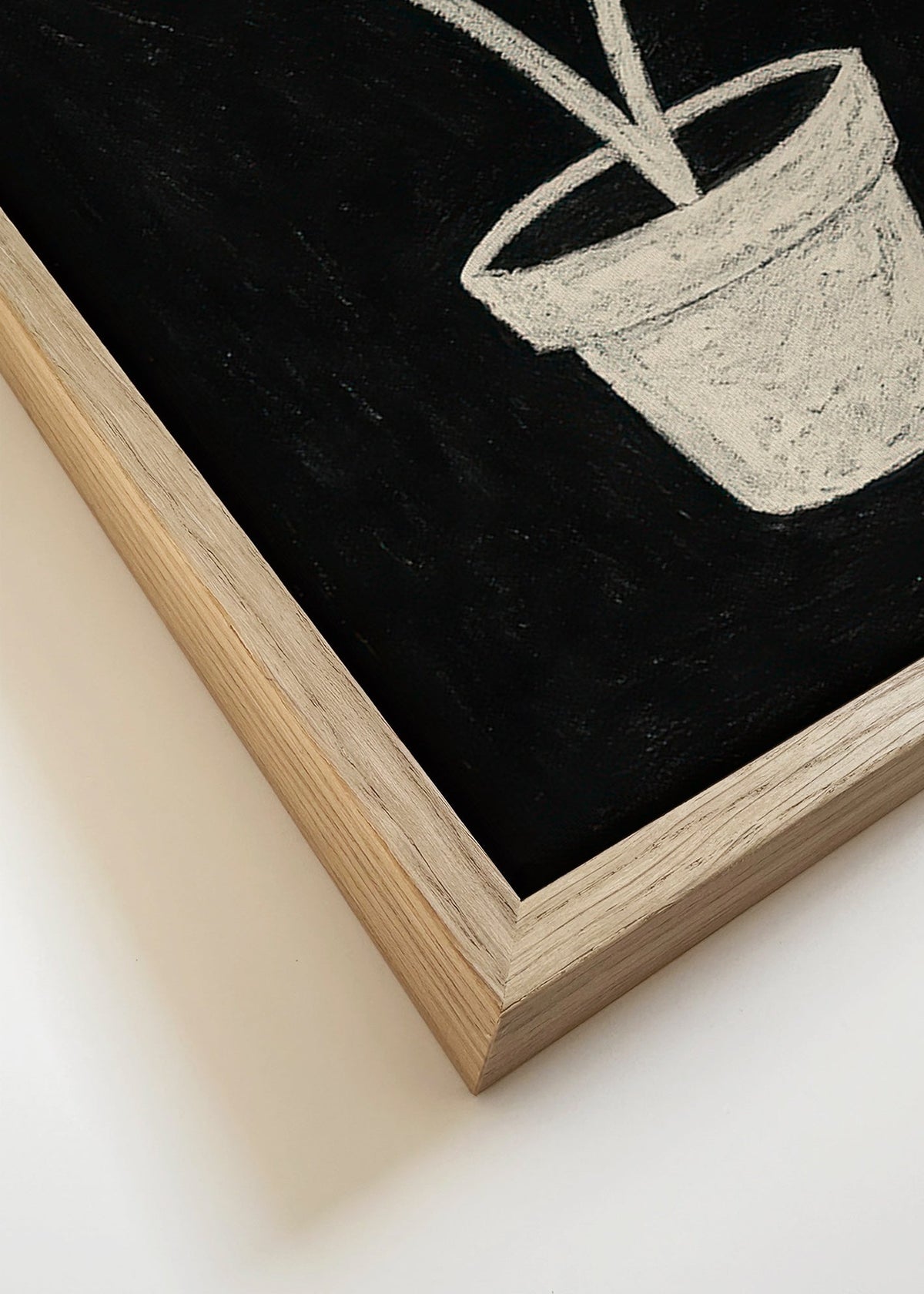 Botanisk poster hjärtblad i kruka – Canvas detail