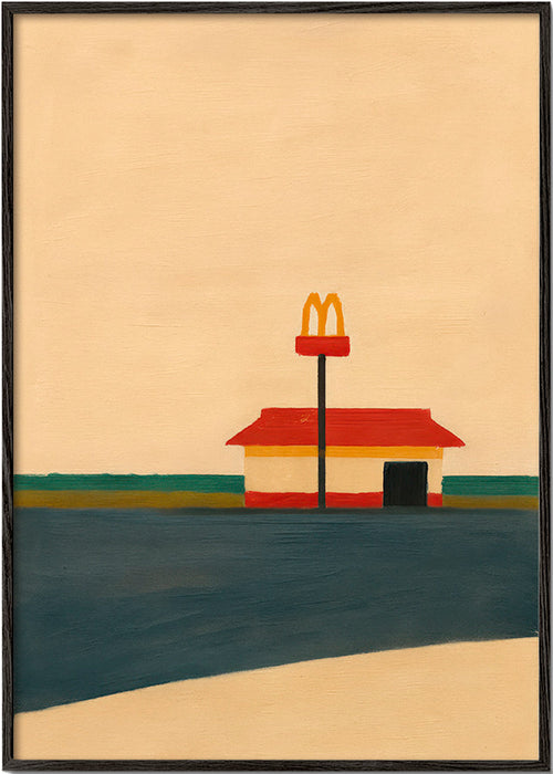 Kökskonst minimalistisk med diner och gyllene båge – Black Frame