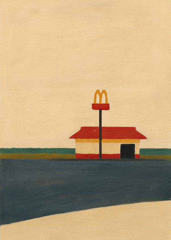 Kökskonst minimalistisk med diner och gyllene båge