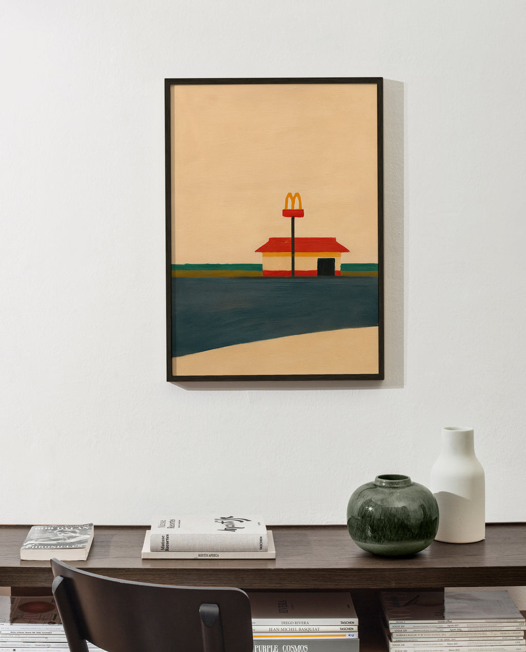 Kökskonst minimalistisk med diner och gyllene båge – Product1