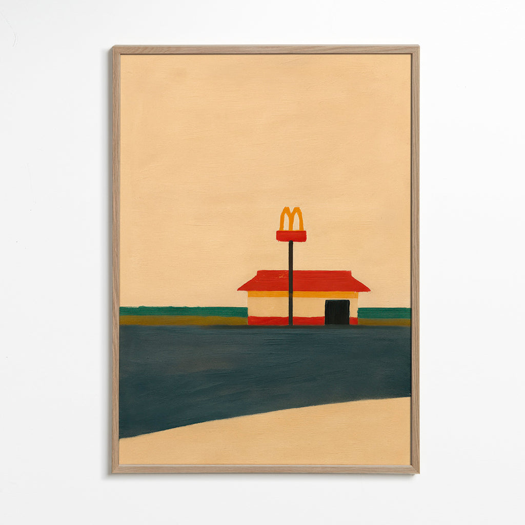 Kökskonst minimalistisk med diner och gyllene båge – Oak Frame