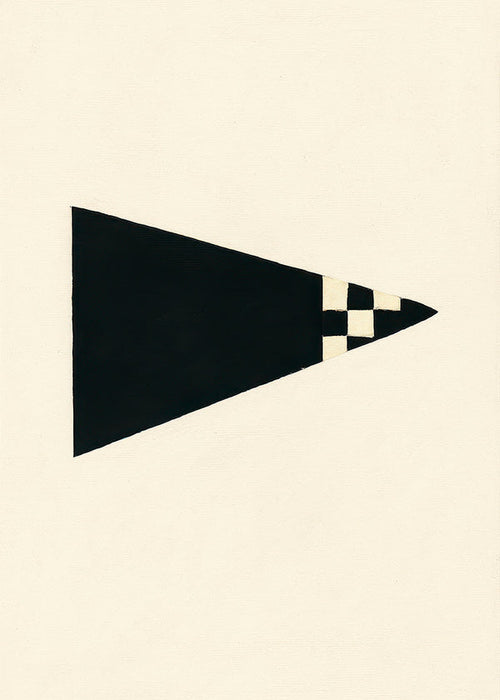 Minimalistisk design med geometrisk flagga