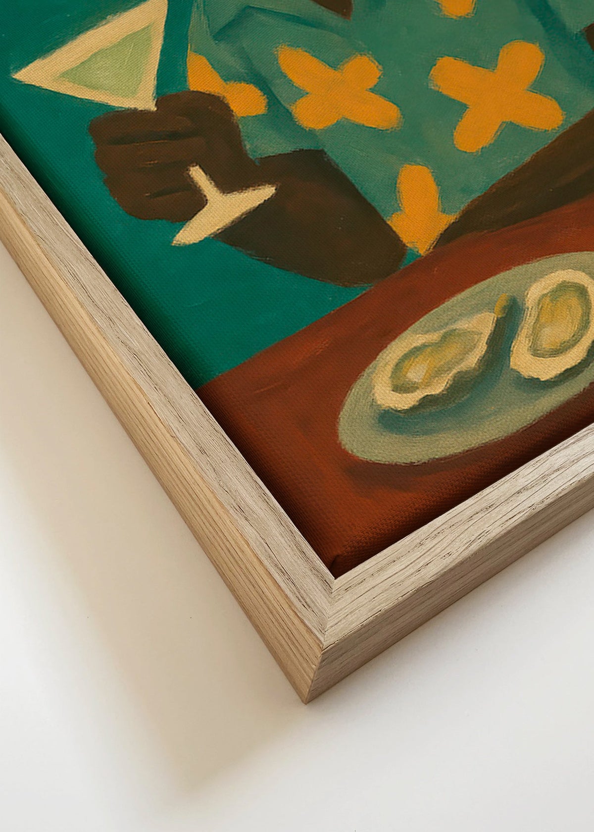 Kökskonst med apa och cocktail – Canvas detail