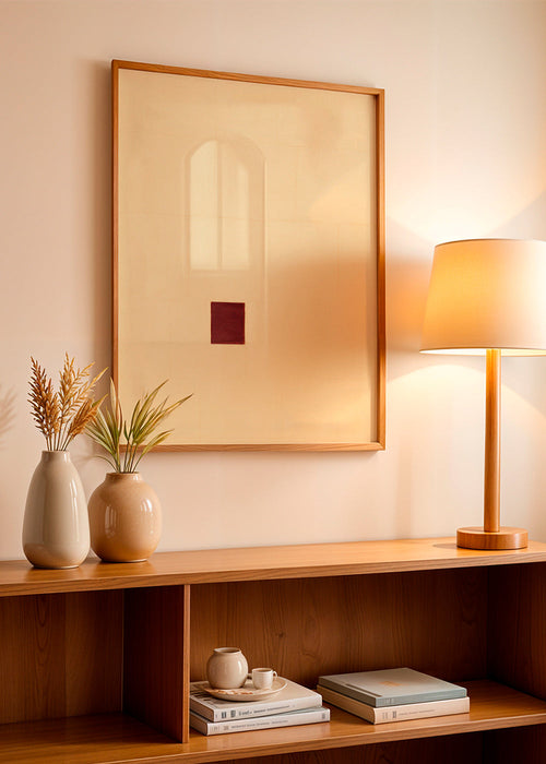 Minimalistisk tavla med rött centrum – Product1