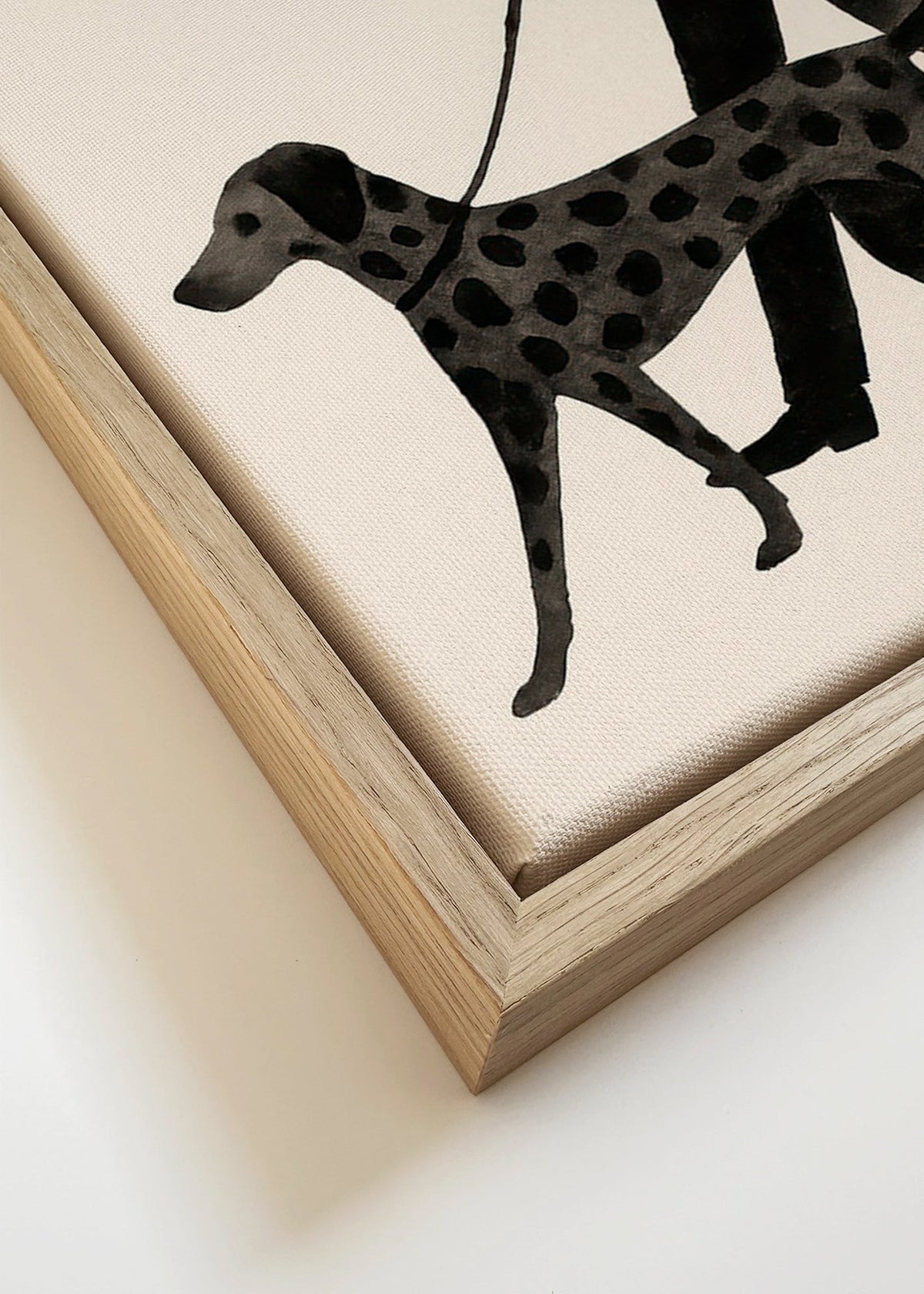Tavla hund promenad siluett – Canvas detail