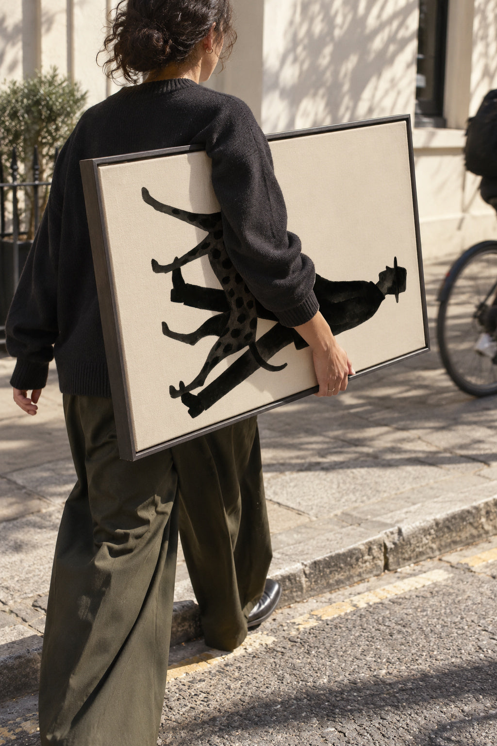 Spotted Walk - Framed canvas in an interior